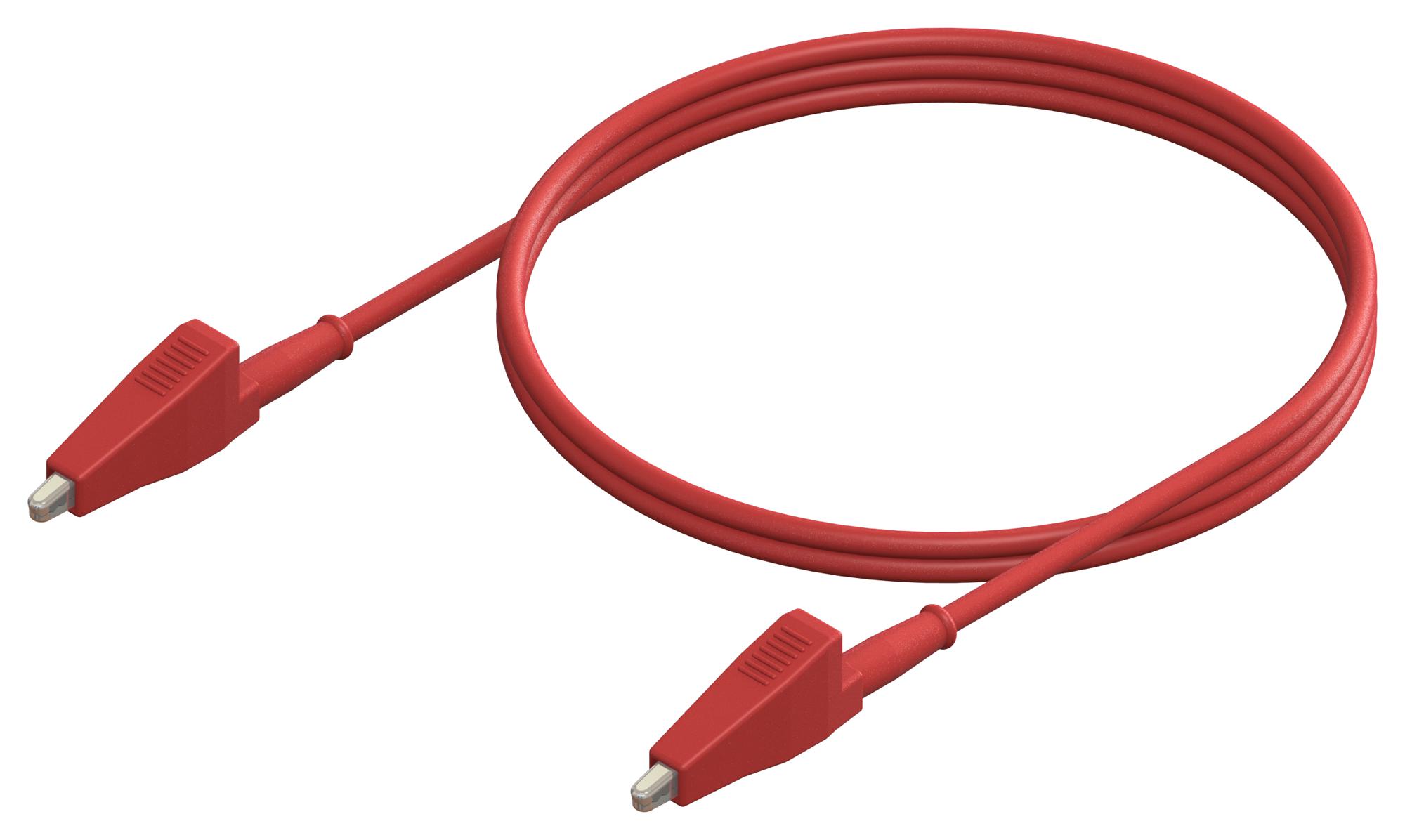 Cal Test Electronics Ct3809-60-2 Alligator Clip, Lead, Red, 300V, 600mm