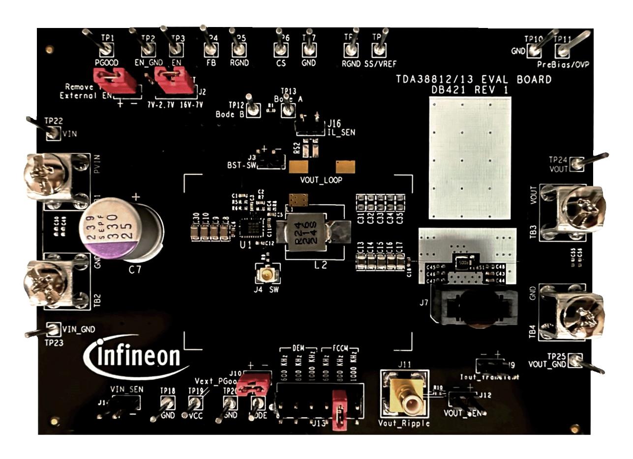 Infineon Evaltda3881233Vouttobo1 Eval Board, 3.3Vout, Sync Buck Regulator