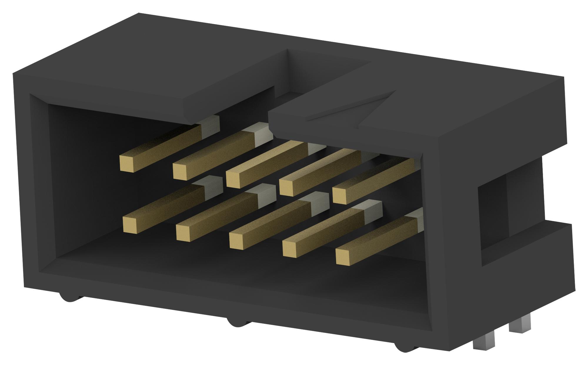 Te Connectivity 1761682-3 Connector, R/a Hdr, 10Pos, 2Row, 2.54mm