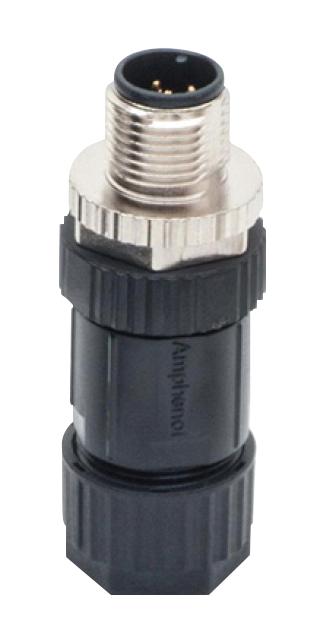 Amphenol LTW M12D-04Bmmb-Sl7001 Sensor Connector, M12, Plug, 4Pos, Cable