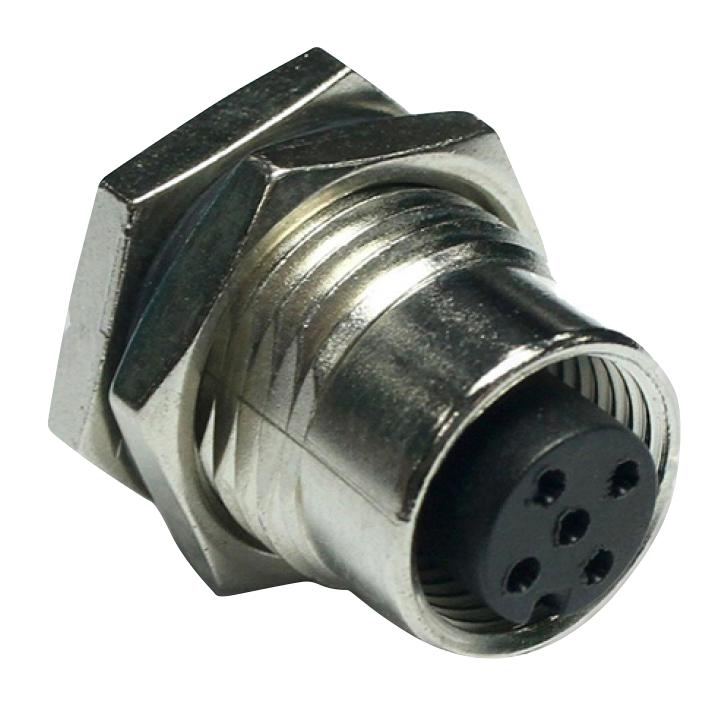 Amphenol LTW M12A-03Pffs-Sf8001 Sensor Connector, M12, Rcpt, 3Pos, Panel