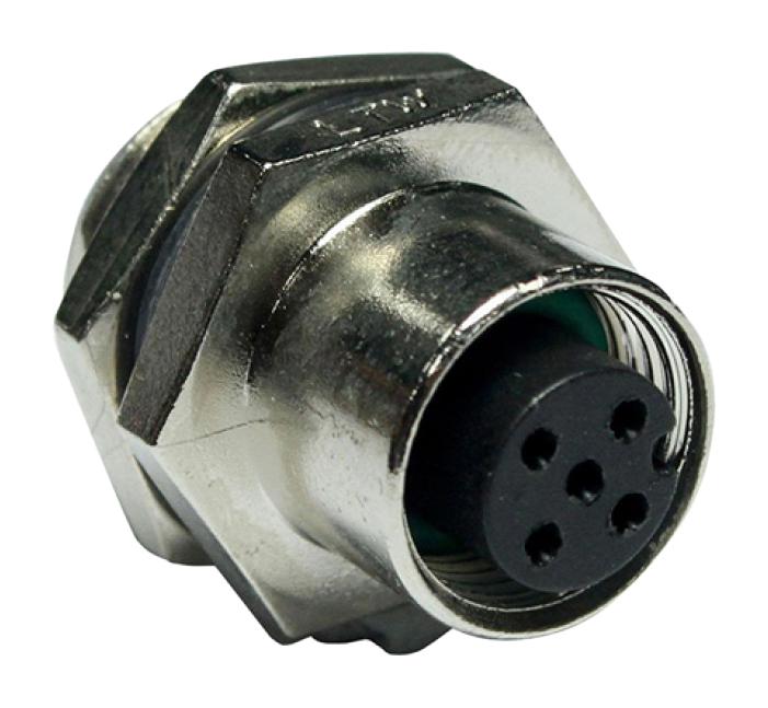 Amphenol LTW M12A-03Pffs-Sh8001 Sensor Connector, M12, Rcpt, 3Pos, Panel