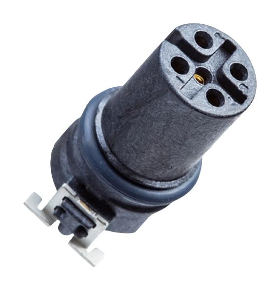 Amphenol LTW M12A-04Pfft-Ee0001 Sensor Connector, M12, Rcpt, 4Pos, Pcb