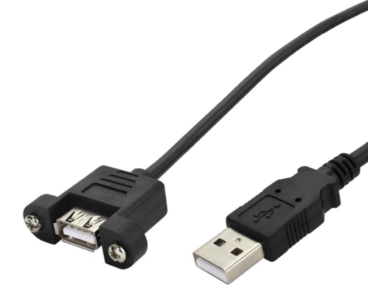 Stewart Connector Sc-2Apk030M Usb Cable, 2.0 A Plug-Panel A Rcpt, 3M