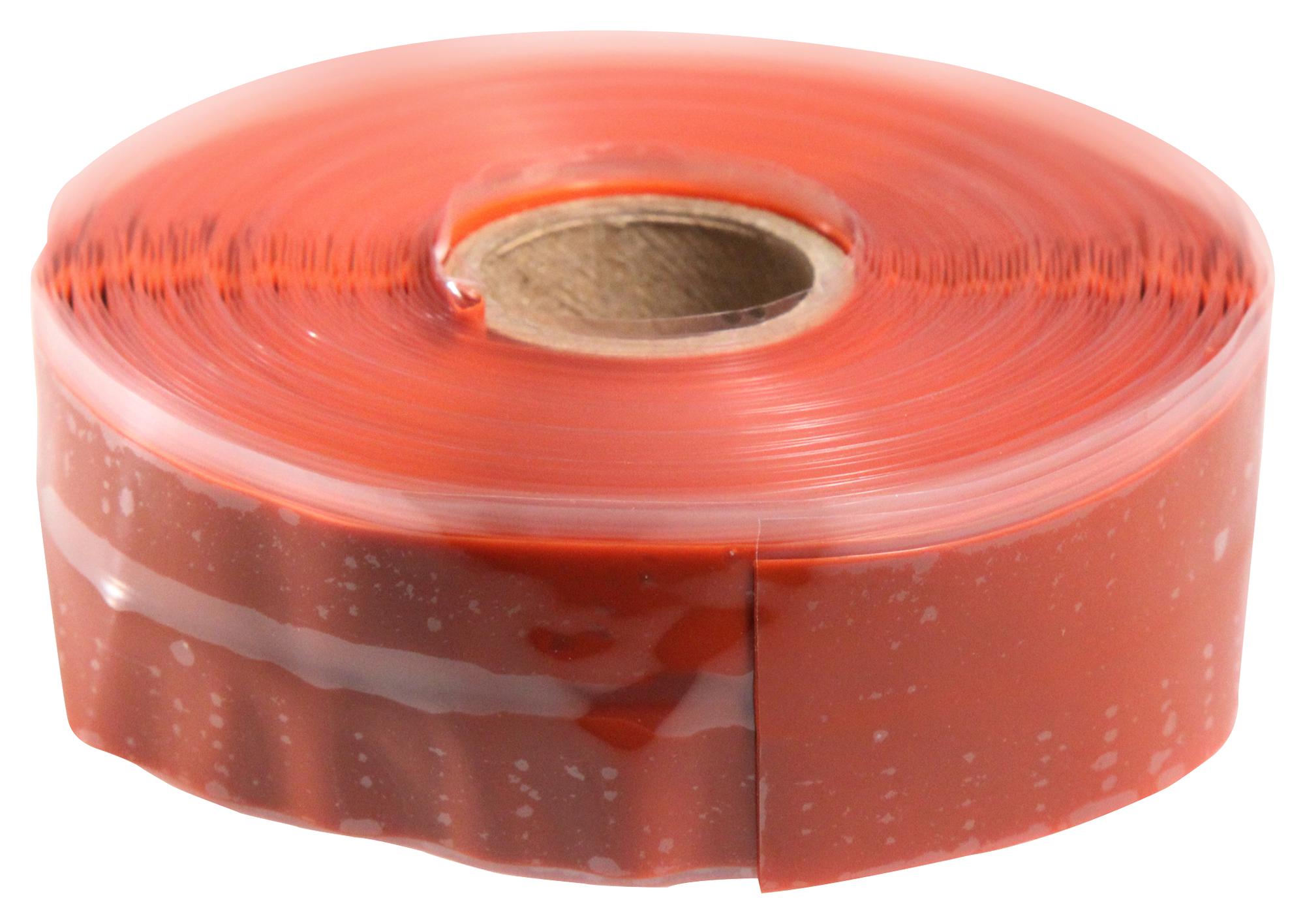 Amp Connectors / Te Connectivity 608036-1. Tape, Silicone Fusion, Rubber, Red, 1Inx36Ft