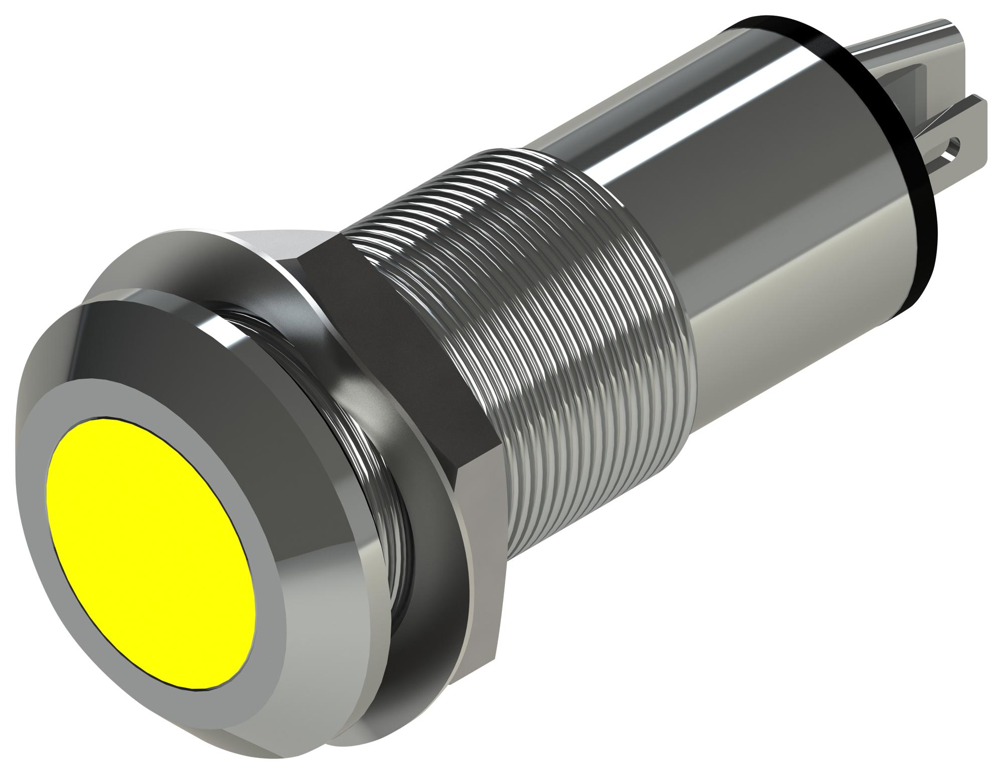 Marl 528-521-21 Led Panel Indicator, Yellow, 13mm, 12Vdc