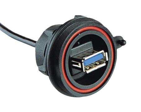 Bulgin Px0843/a3 Usb Cable, 3.0 Typ A Rcpt-10P Con, 125mm