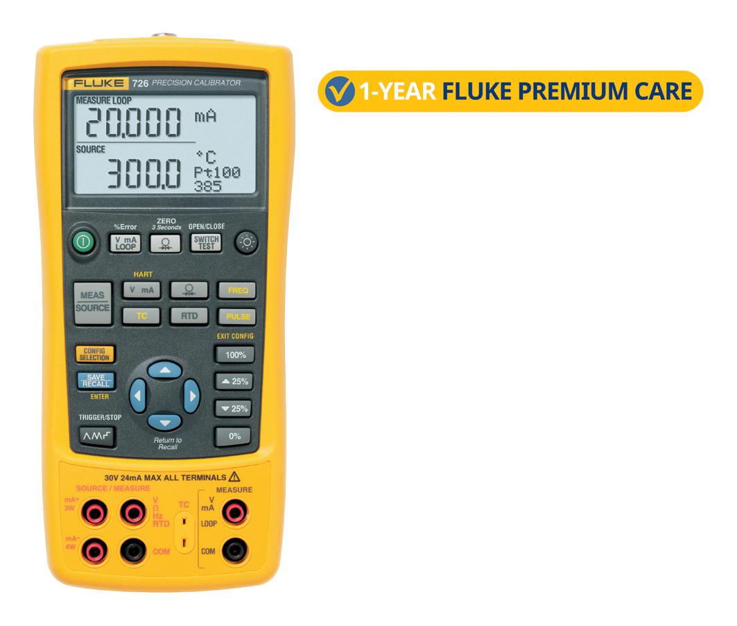 Fluke Fluke-726/fpc Eu Calibrator, W/1 Year Premium Care Std