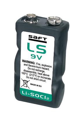 Saft Ls 9V. Battery, 10.8V, Lithium Ls 9V