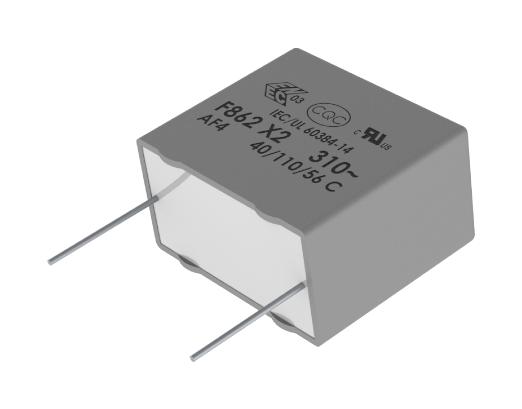 KEMET F862Db154K310Zlh0J Suppression Capacitor, 0.15Uf, Class X2, 310V