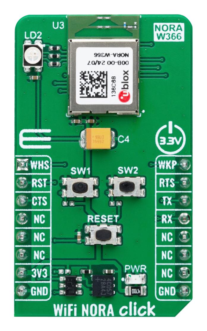 MikroElektronika Mikroe-6217 Add-On Board, Wi-Fi And Bluetooth Module