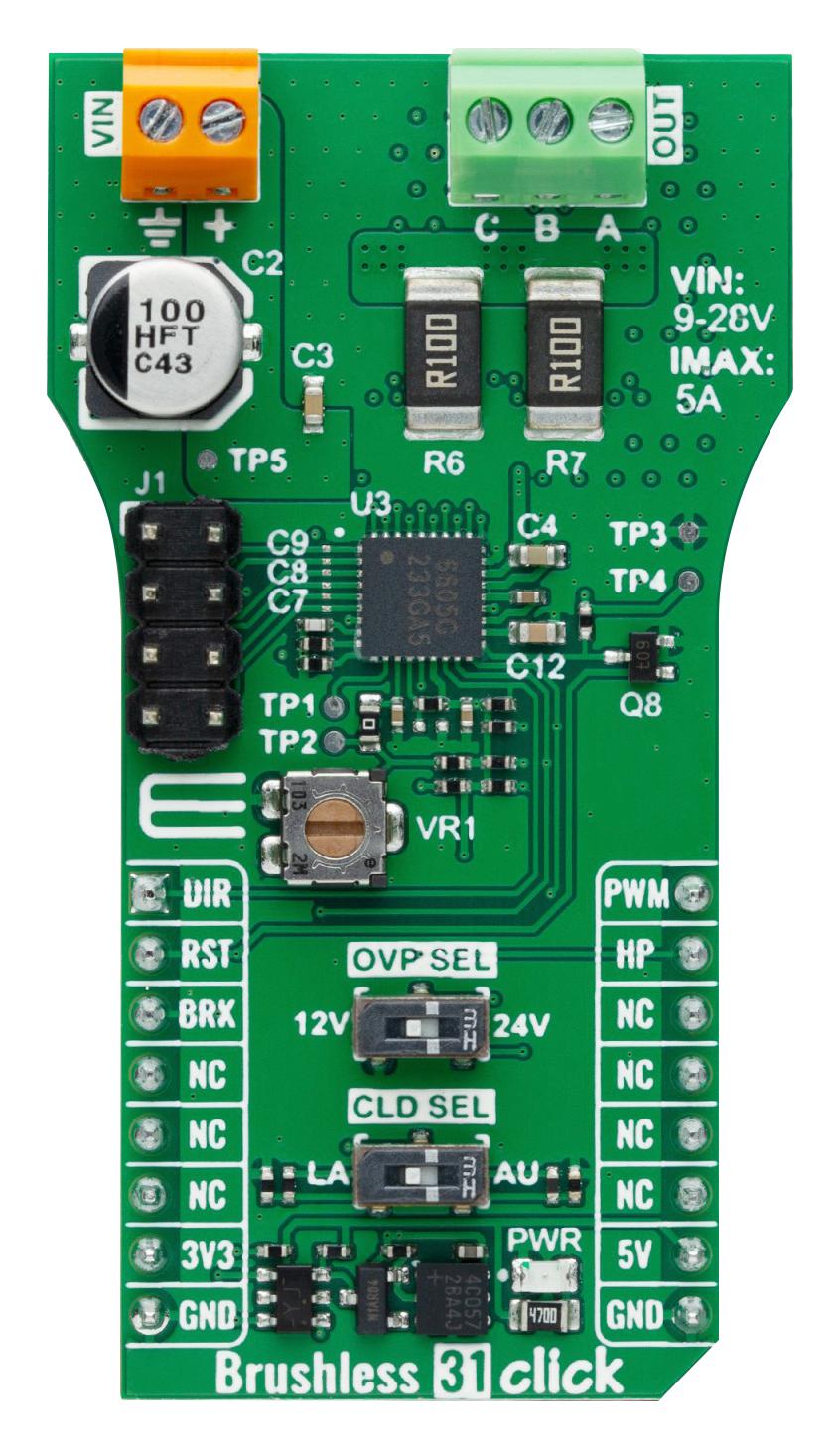 MikroElektronika Mikroe-6348 Add-On Board, Brushless Motor Controller