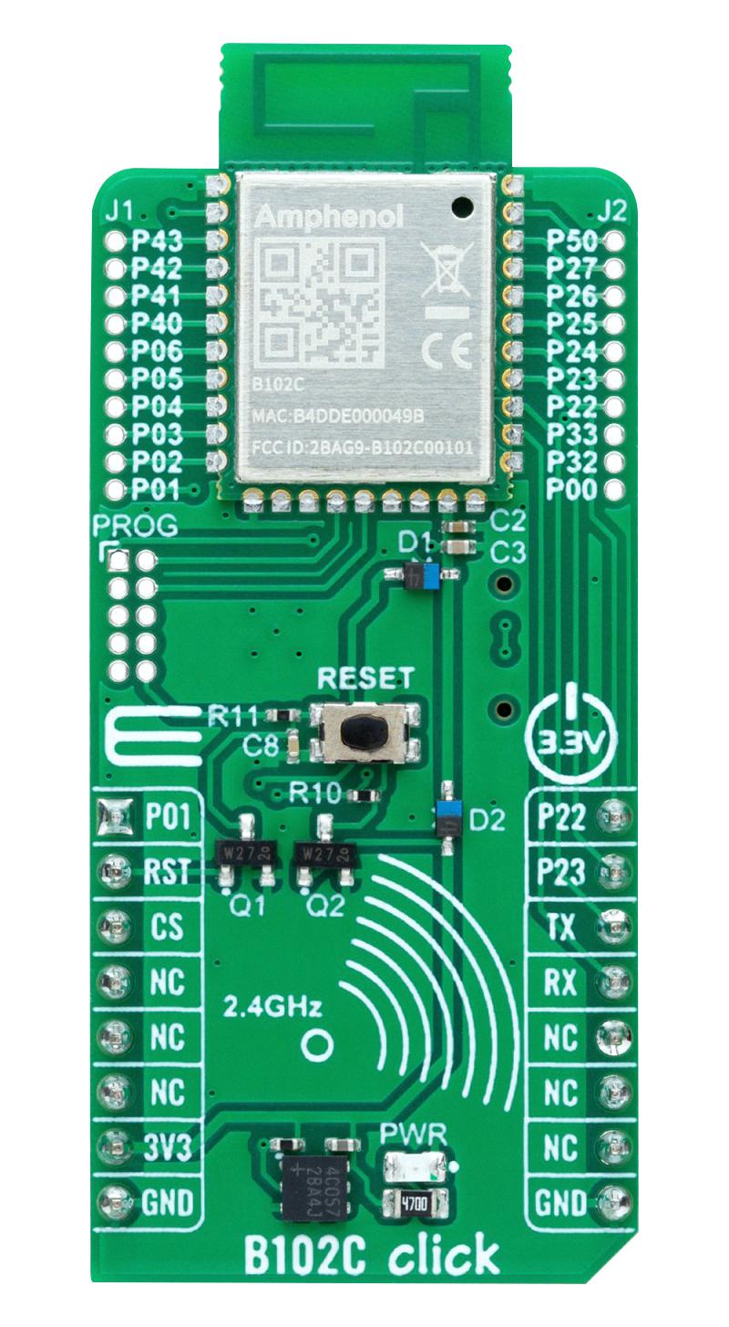 MikroElektronika Mikroe-6088 Add-On Board, Bluetooth Module, 3.3V