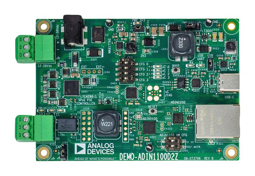 Analog Devices Demo-Adin1100D2Z Eval Kit, 10Base-T1L Ethernet Phy Tx