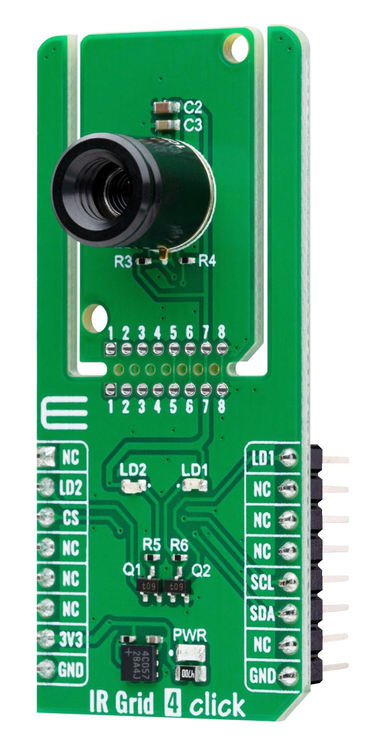 MikroElektronika Mikroe-6306 Add-On Board, Thermal Ir Array, 3.3V