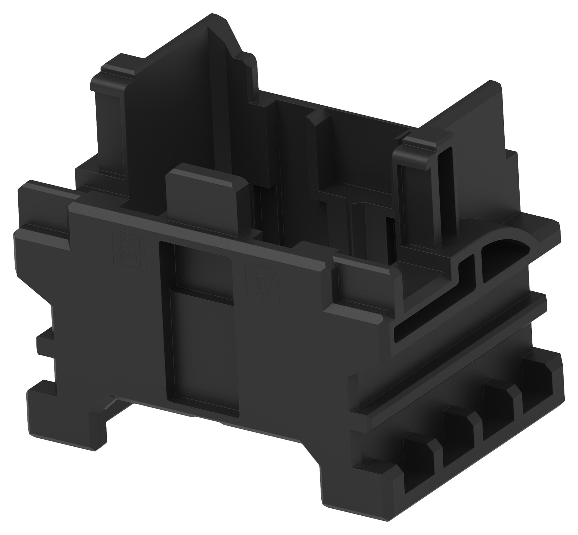 Te Connectivity 2390402-1 Base Housing, Rectangular Conn, Black