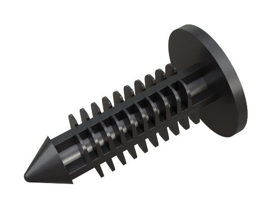 TR Fastenings Rp0000383366 Expansion Rivet, Nylon, 19mm, Black