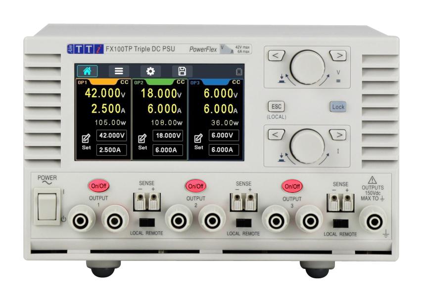 Aim-Tti Instruments Fx100Tp Dc Power Supply, Adj, 3 O/p, 42V, 6A