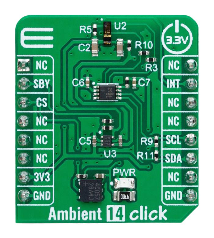 MikroElektronika Mikroe-6255 Ambient 14 Click Add-On Board, 3.3V