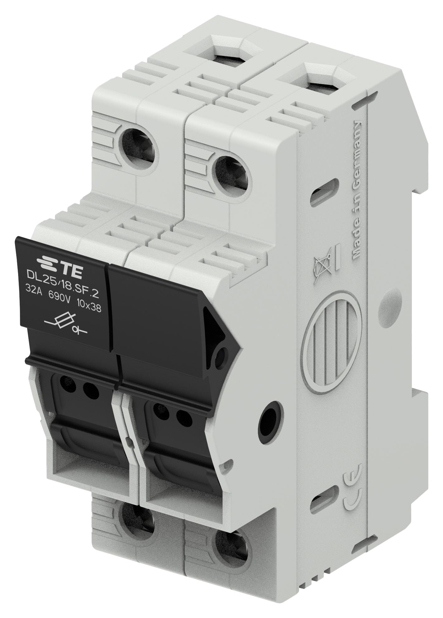 Te Connectivity 1Snf100025R0000 Modular Fuse Holder, 32A, 10mm X 38mm