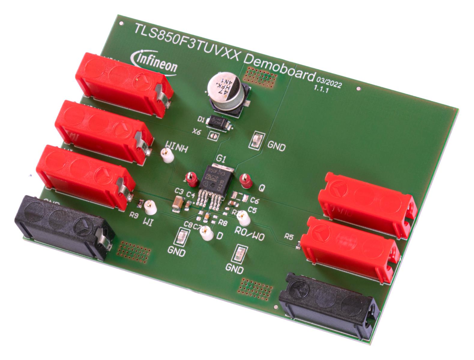 Infineon Tls850F3Tuv33Boardtobo1 Demo Board, Linear Voltage Regulator