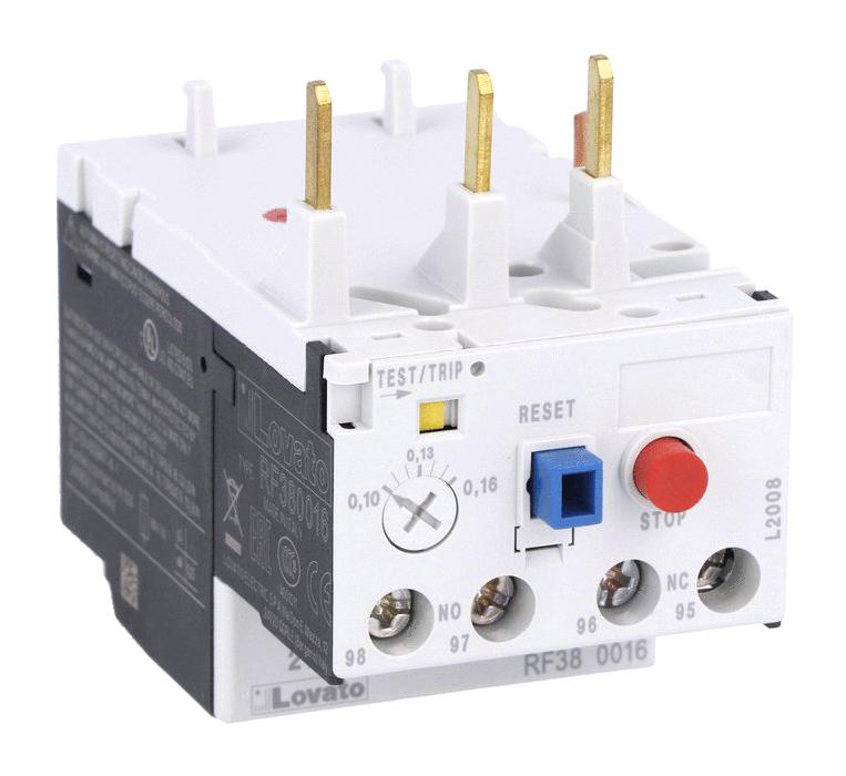 Lovato Rf380250 Mtr Protection Relay, 3P/1.6 - 2.5A/690V