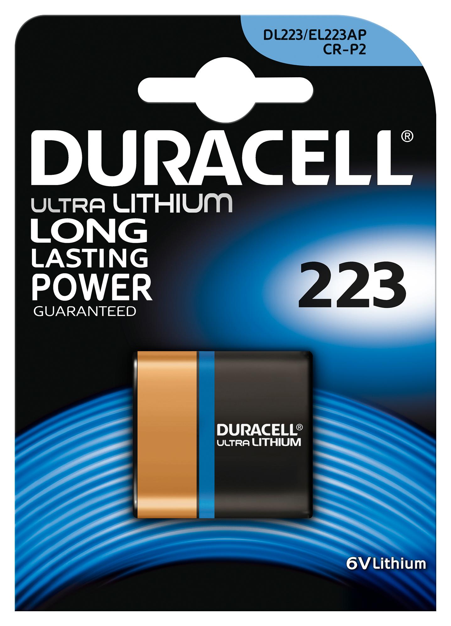 Duracell Dl223A Battery, Photo Lithium, 6V, Dl223