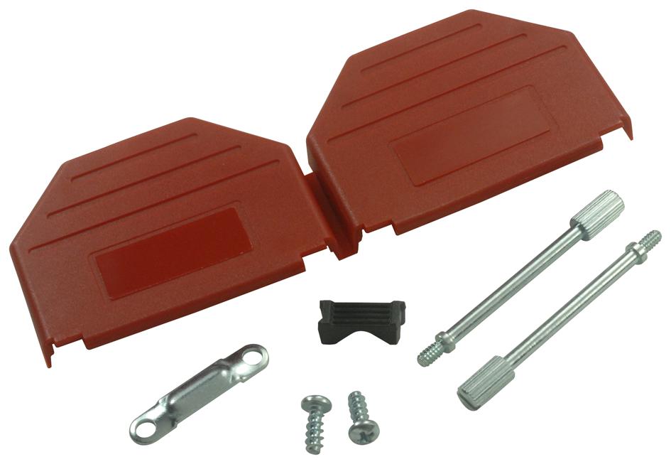 MH Connectors Mhdppk25-R-K Backshell, D, Red, 25Way