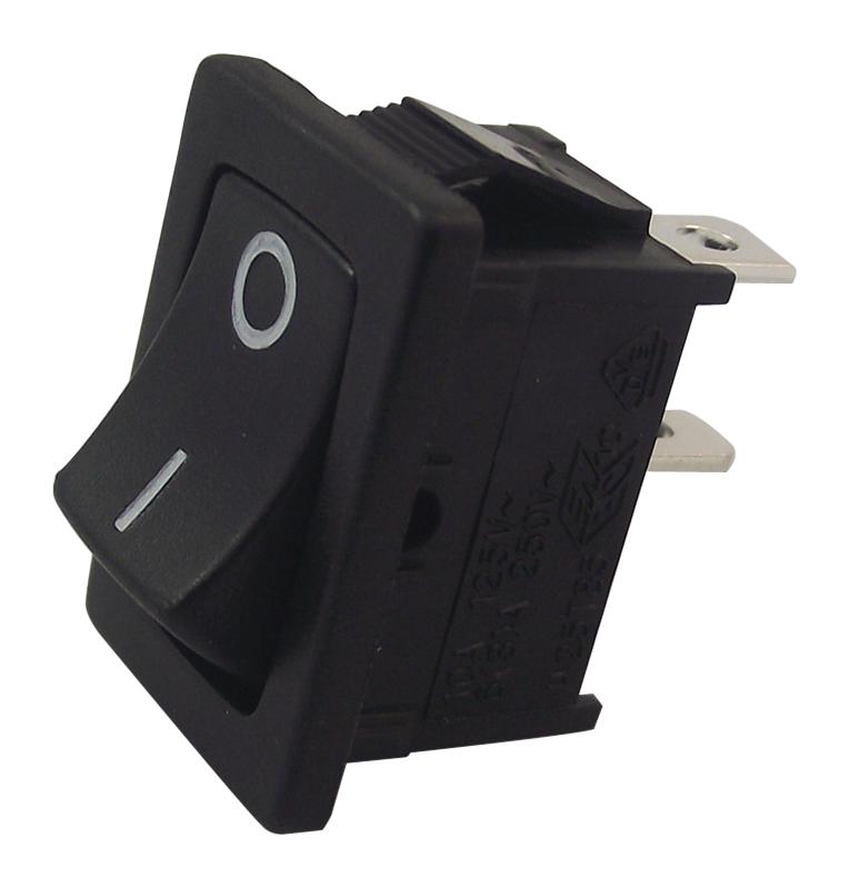 Alcoswitch / Te Connectivity Prasa1-16F-Bb0Bw Switch, Spst, 16A, 125Vac, Black