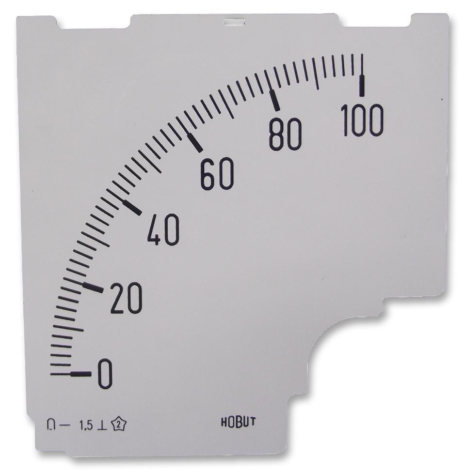 Hobut D96Dc100 Blank Scale Scale, Din96, 0-100