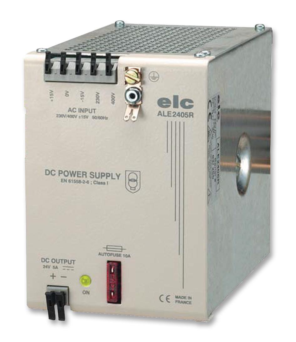 Elc Ale2405R. Rectified Power Supply, Din Rail, 120W