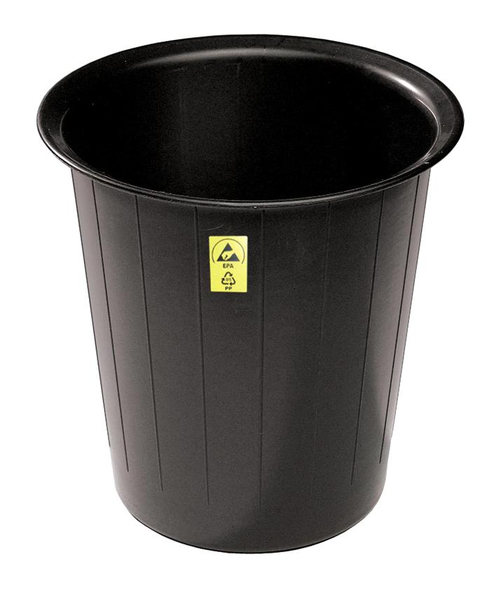 Desco Europe/vermason 239260 Waste Bin, Conductive, 14L