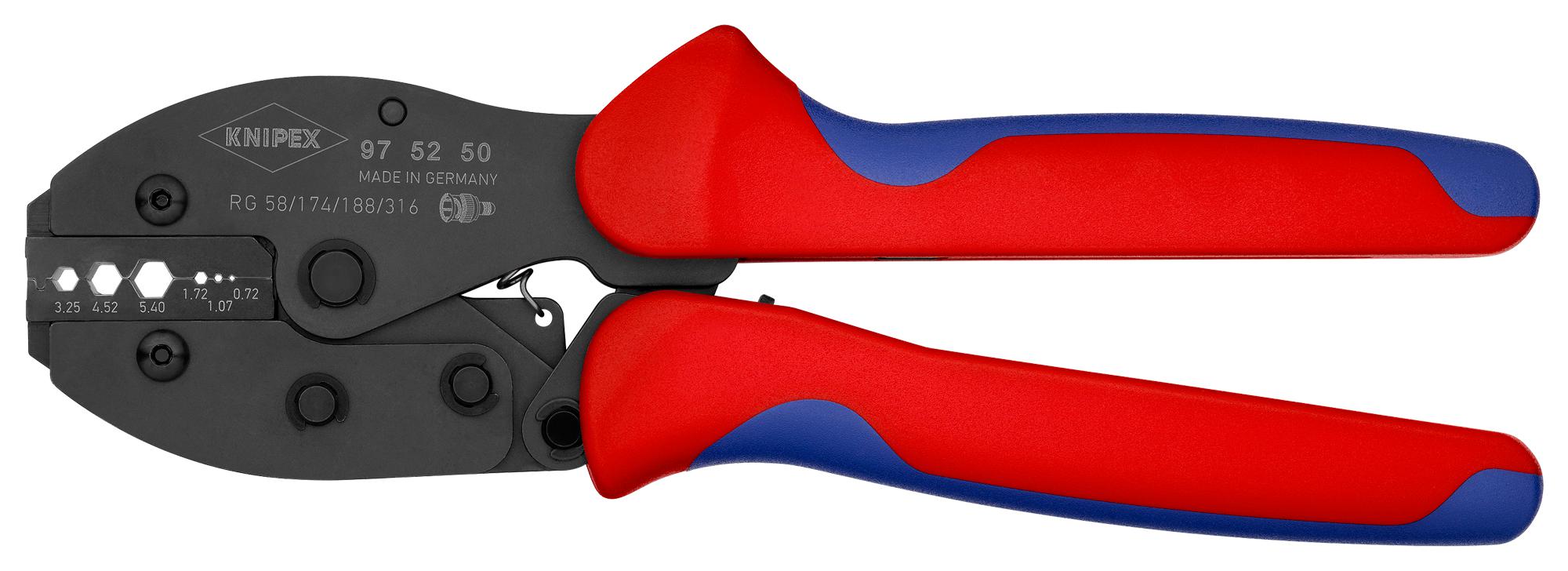 Knipex 97 52 50 Crimp Plier, Coaxial-Bnc