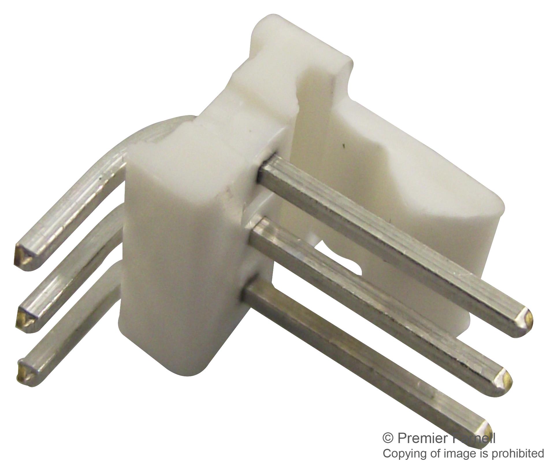 Amp Connectors / Te Connectivity 640457-3 Header, Right Angle, 0.1, 3Way