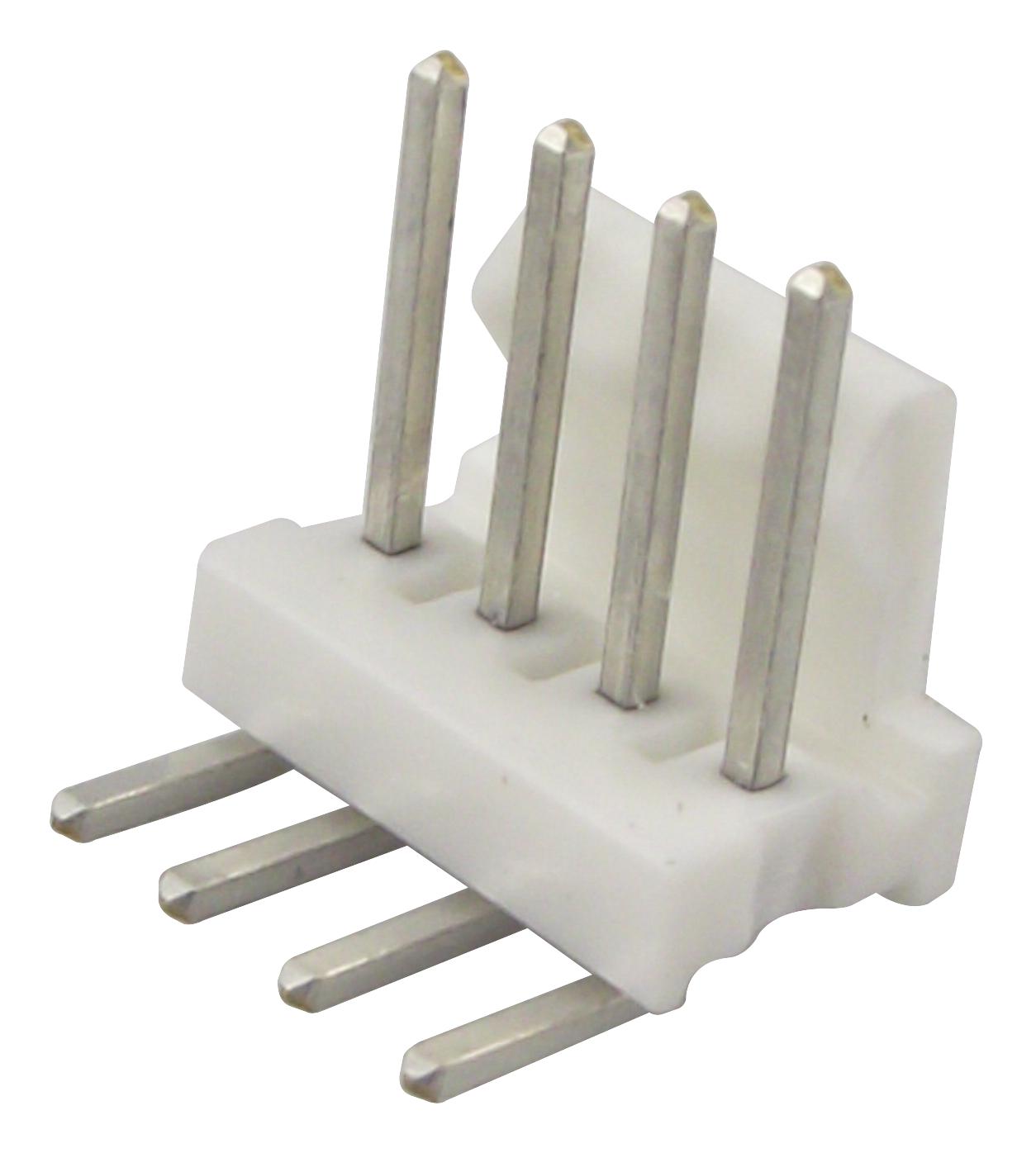 Amp Connectors / Te Connectivity 640457-4 Header, Right Angle, 0.1, 4Way