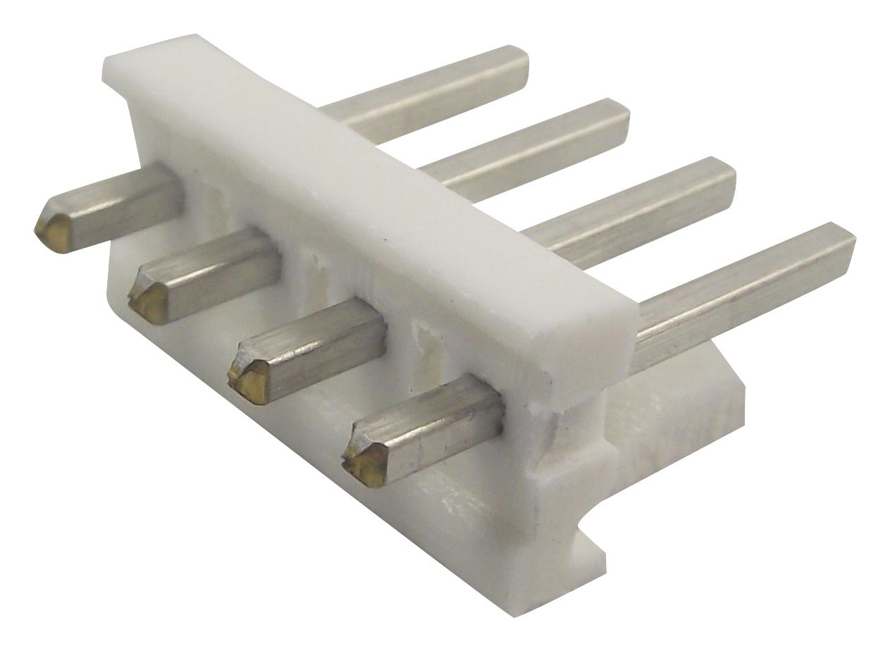 Amp Connectors / Te Connectivity 640445-4 Connector, Header, Tht, 3.96mm, 4Way