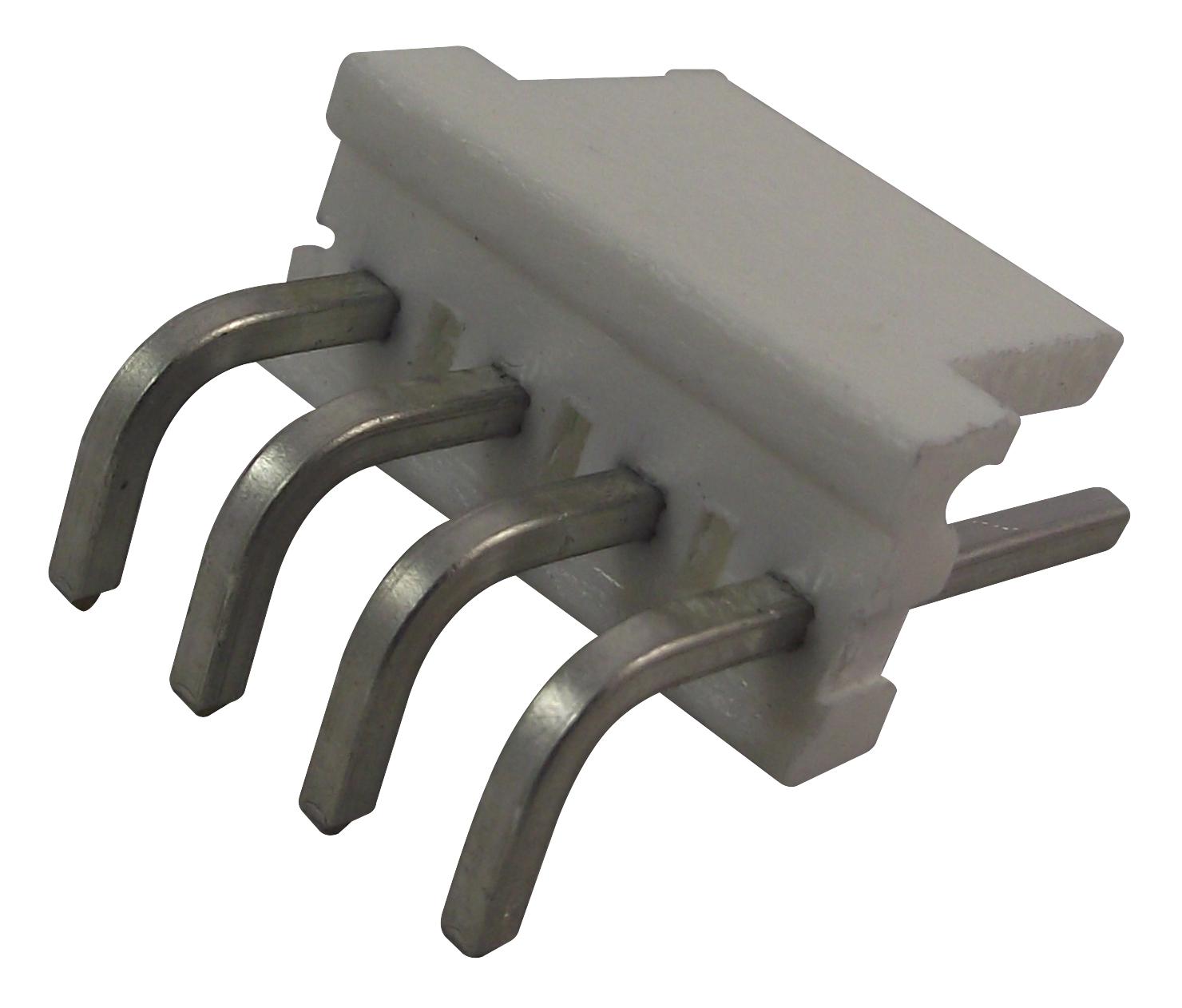 Amp Connectors / Te Connectivity 640389-4 Header, Right Angle, 0.156, 4Way