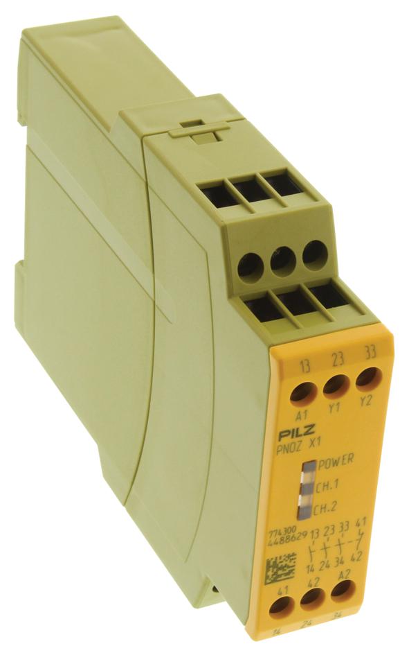 Pilz 774300 Safety Relay, 3Pst-No, 24Vdc, 8A