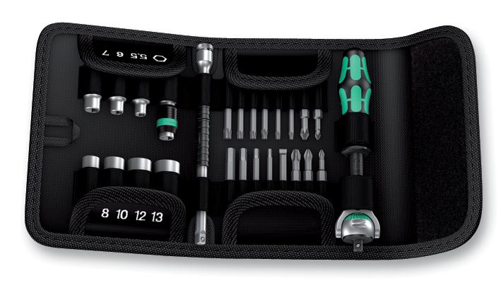 Wera Kraftform Kompakt Zyklop 1/4 Ratchet Set, 1/4, Metric, 26-Pc