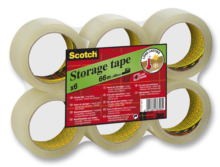 3M S4866F6-Brown Tape, Storage, Scotch, 50mm X 66M Brown