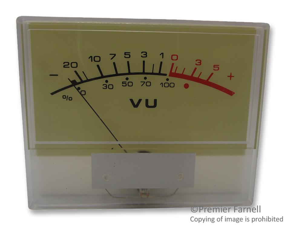 Anders Electronics Sm14 Vu Meter, Rect, 0-500Ua