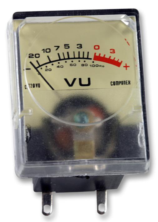 Anders Electronics C220Vu Meter, Circular, 0-200Ua