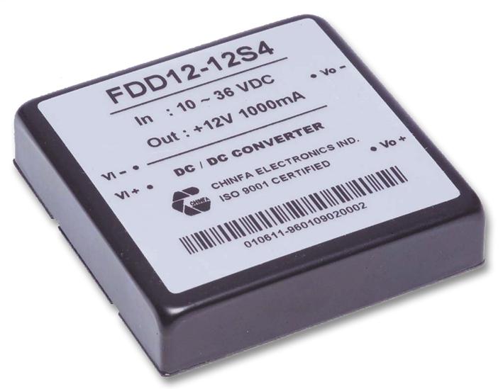 Multicomp Fdd12-12D4 Converter, Dc/dc, 12W, +/-12V