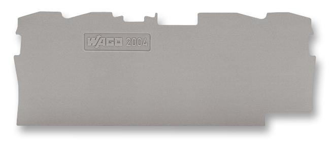 WAGO 2004-1491 End Plate, For 4 Cond Tb, Grey