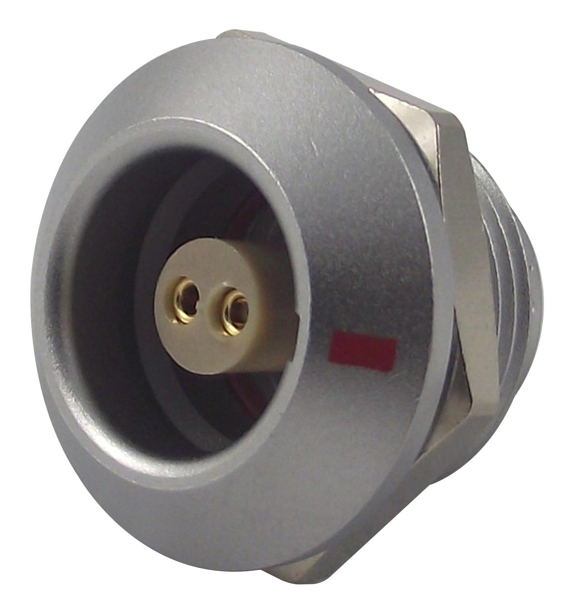 LEMO Egg.0K.302.cll Circular Connector, Receptacle, 2 Way, Panel