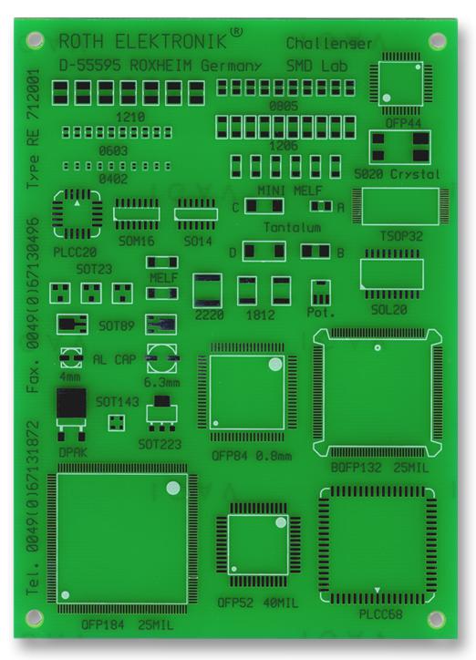 Roth Elektronik Re712001-Lf Pcb, Solder, Practice Board, Challenger