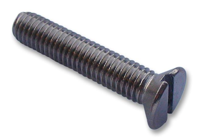 TR Fastenings M3 6 Ksa2Mc S100 Screw, Slt, Csk, S/s, A2, M3X6, Pk100