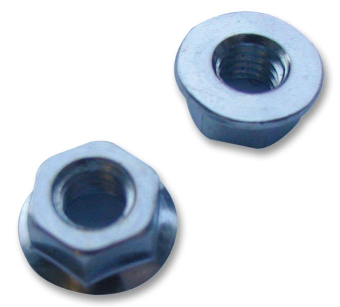 TR Fastenings M8-Fnst-Z100 Flange Nut, Plain, Bzp, M8, Pk100