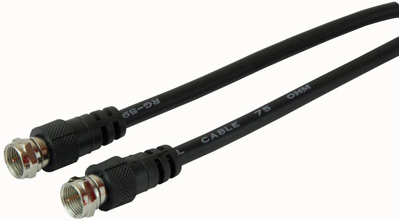 Pro Signal Jr9014 1M-Rohs Black Lead, F Plug-F Plug Rg59 1.0M Black