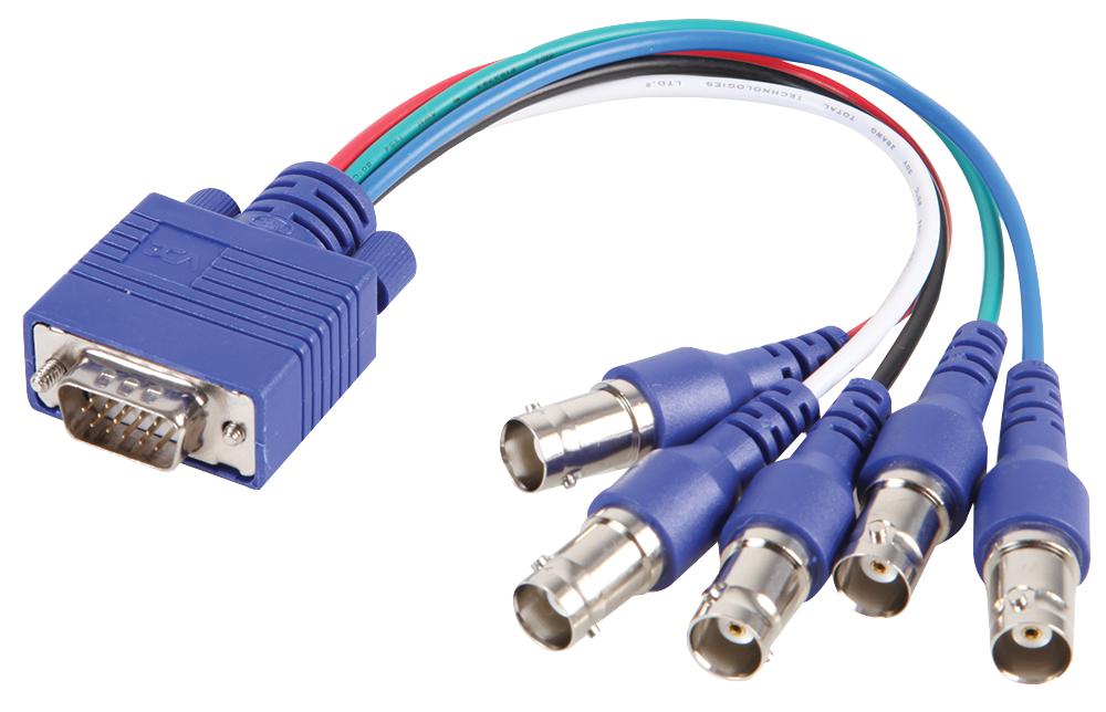 Vdc 104-500-015 Lead, Vga To 5X Bnc Lead, 0.15M